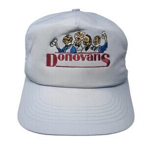 Donovans Slideback Baseball Cap Blue OS Adjustable Embroidered Pins & Patches